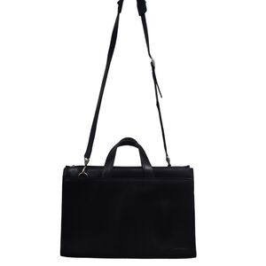 Jack Georges Milano Leather Business Laptop Case And File Folder - Black